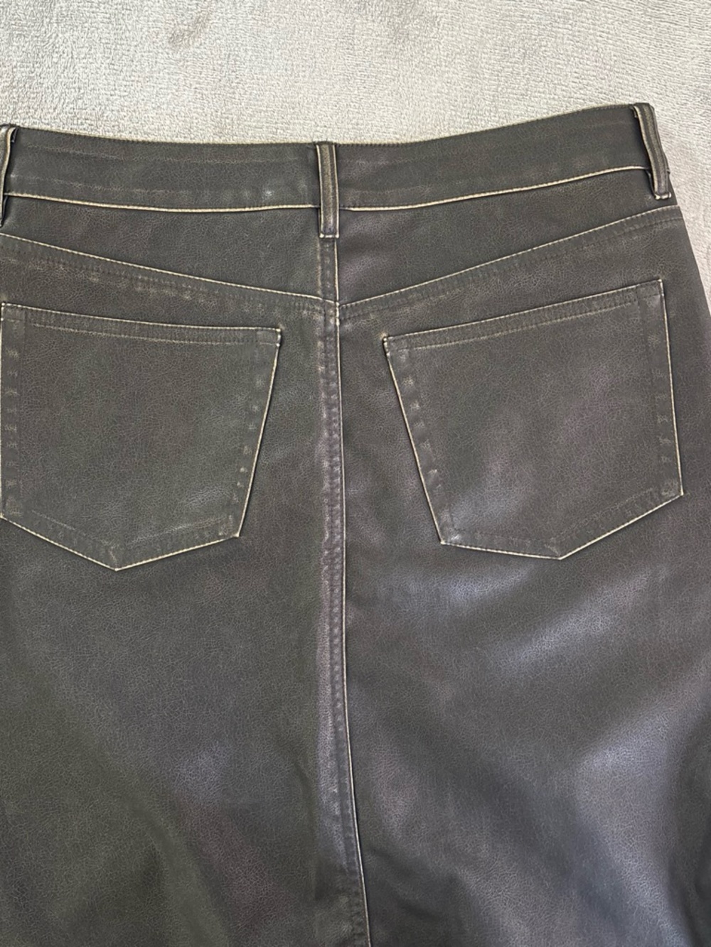 H&M Coated Midi Skirt with Front Trim - Picture 4 of 4